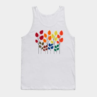 Beautiful Thanksgiving colorful fall leaves and trees design Tank Top